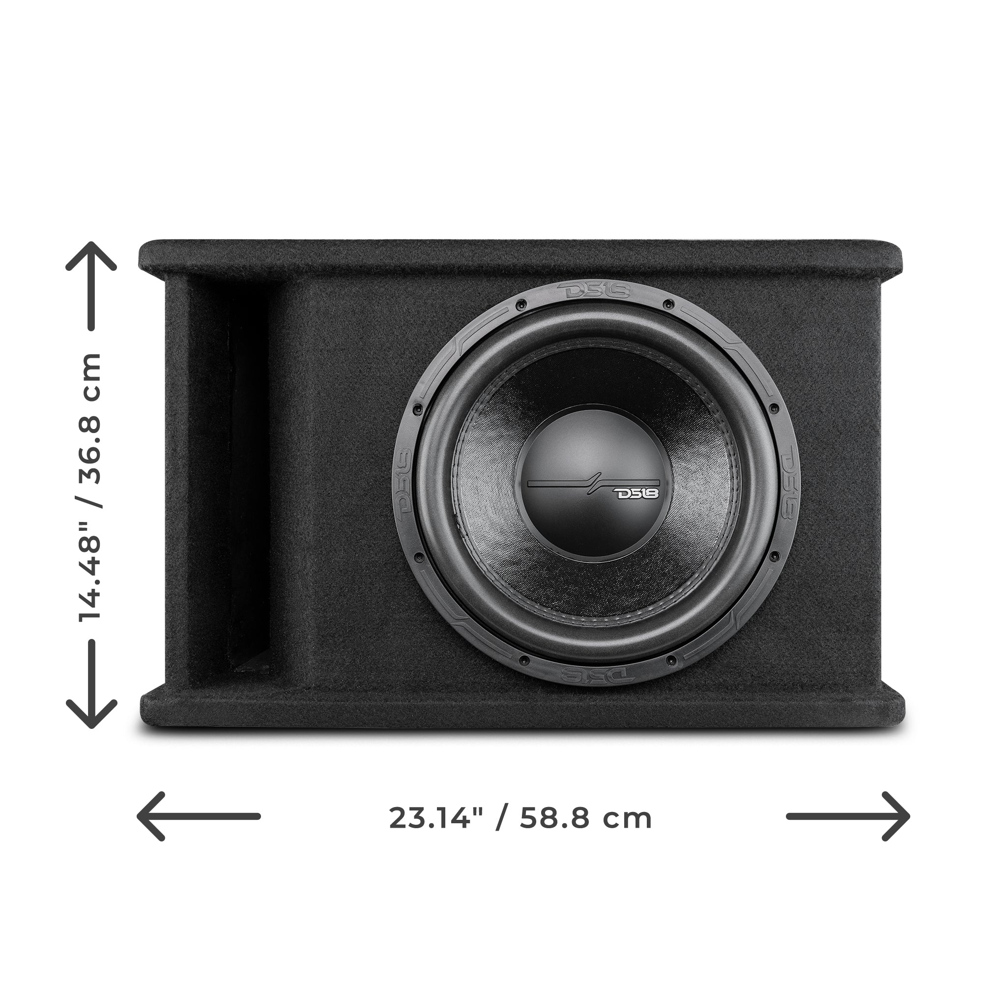 12-Inch Loaded Subwoofer Ported Enclosure with ZR12.2D - 750 Watts RMS Power - Premium Bass for Car Audio & Home Theater Systems