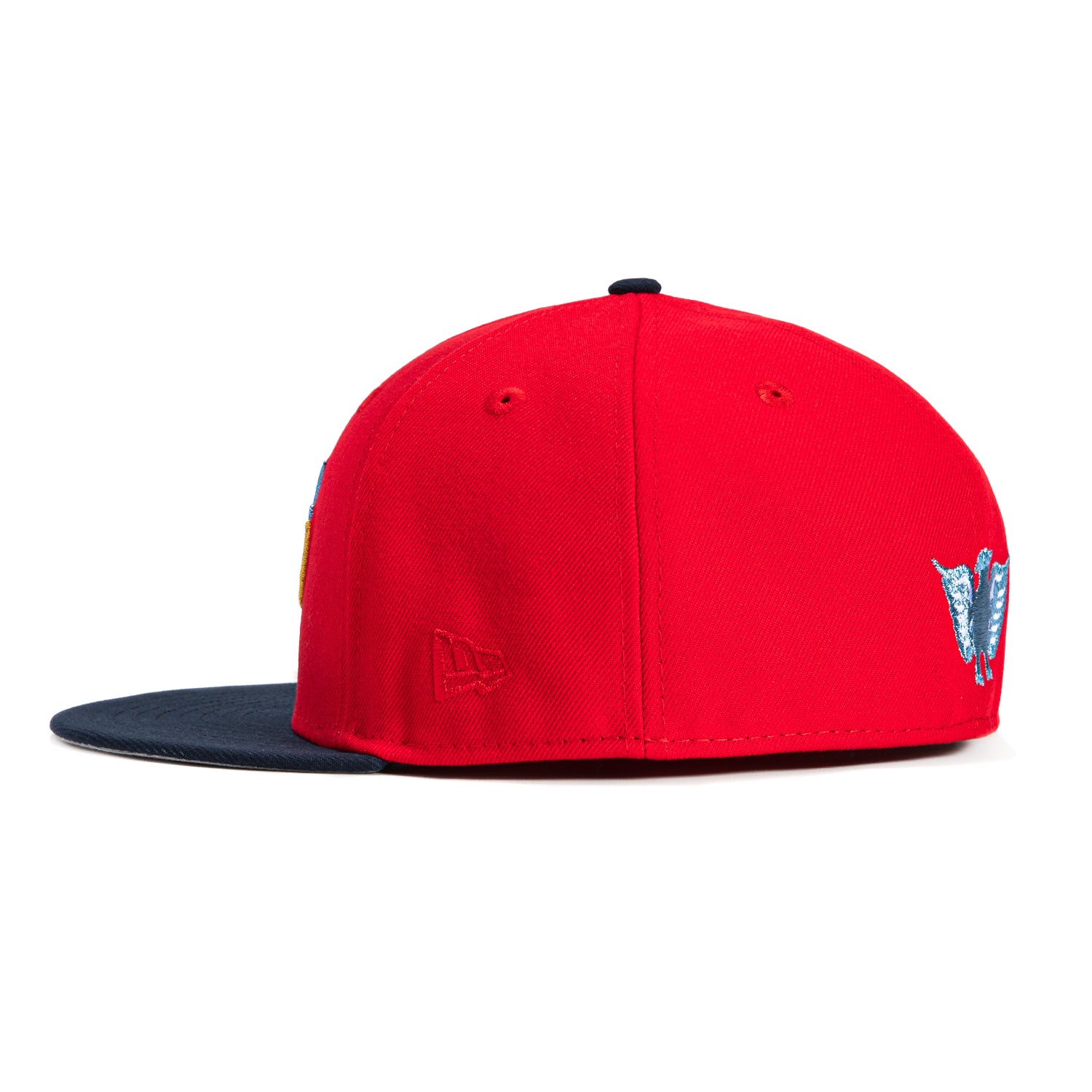 New Era 59Fifty Newark Eagles Negro Leagues Patch Hat - Red & Navy Baseball Cap for Men | Vintage Negro League Baseball Fan Gift | Game Day & Streetwear Fashion Accessory