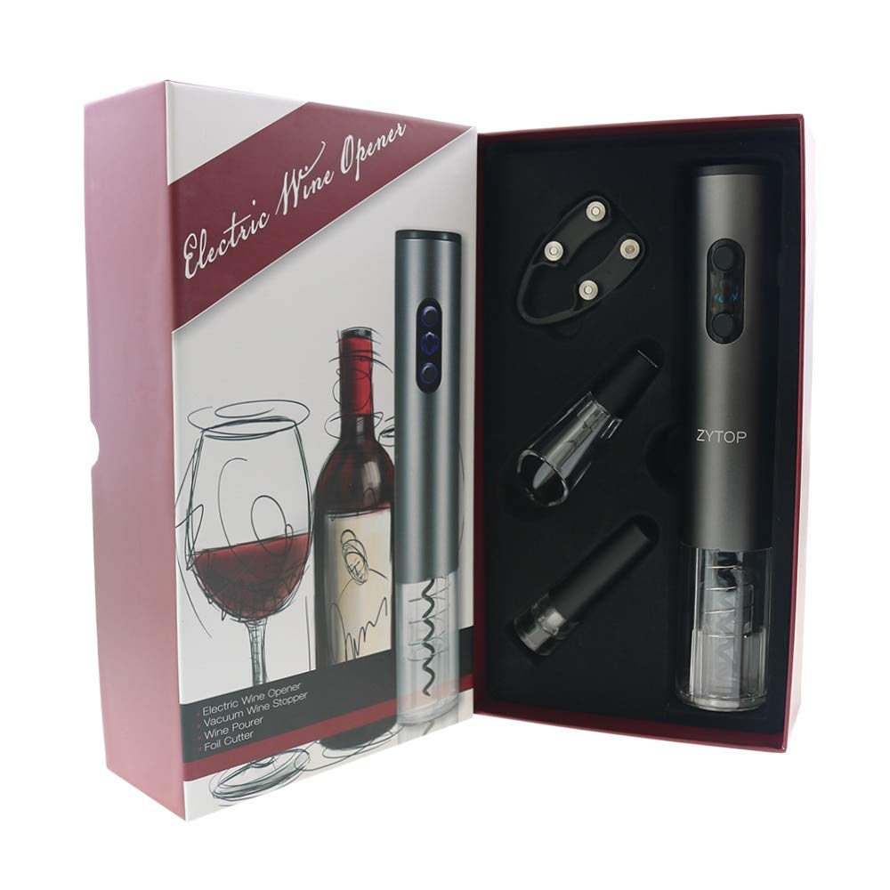 Electric Wine Opener Corkscrew Set - Automatic Red Wine Bottle Opener with 4 Accessories for Home, Hotel, Party & Wedding | Perfect Kitchen Tool for Wine Lovers & Entertaining