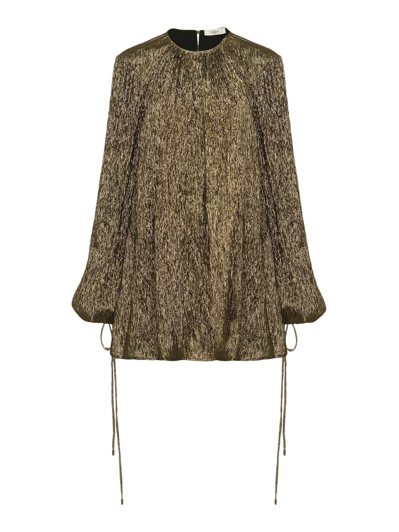 Elegant Gathered Mini Dress in Silk Crêpon - Perfect for Weddings, Parties & Special Occasions