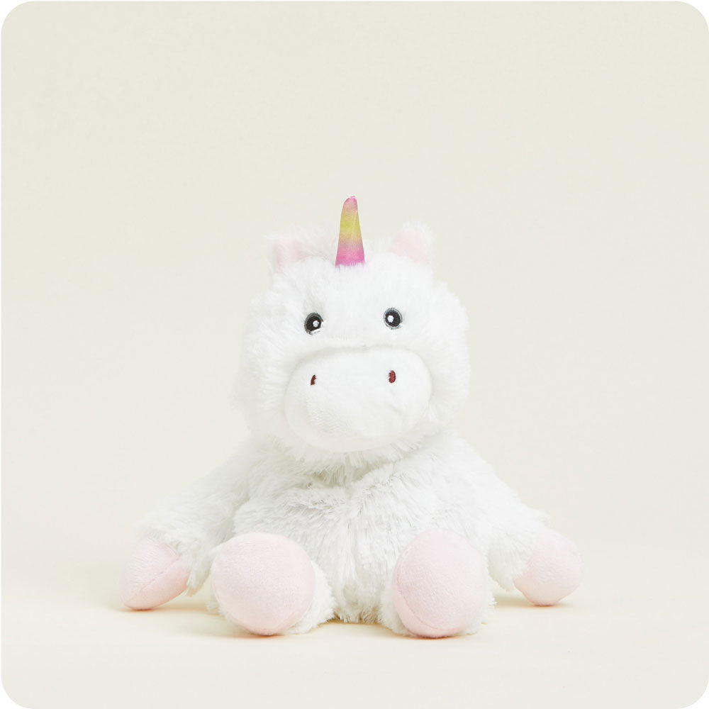 White Unicorn Warmies Junior Plush Stuffed Animal - Soft & Cozy Microwavable Heating Pad for Kids | Perfect for Bedtime, Relaxation & Stress Relief
