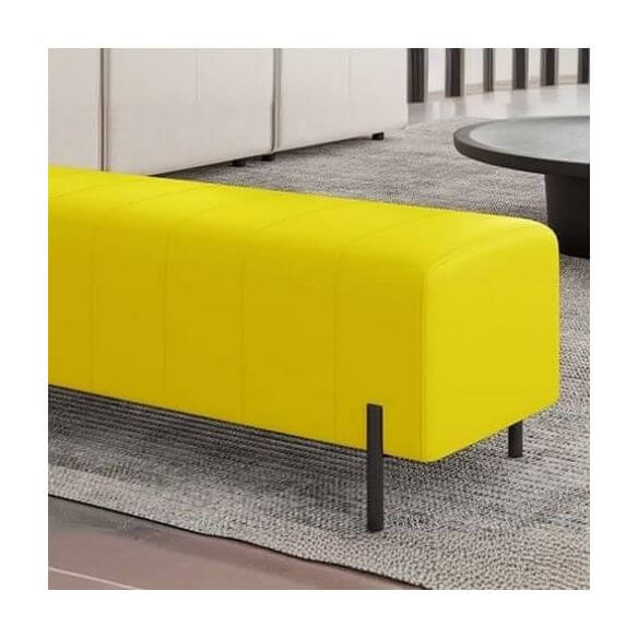 Premium Faux Leather Storage Ottoman Bench - Modern Rectangular Footrest with Tufted Design for Living Room, Bedroom & Entryway - Perfect Home Decor for Stylish Women
