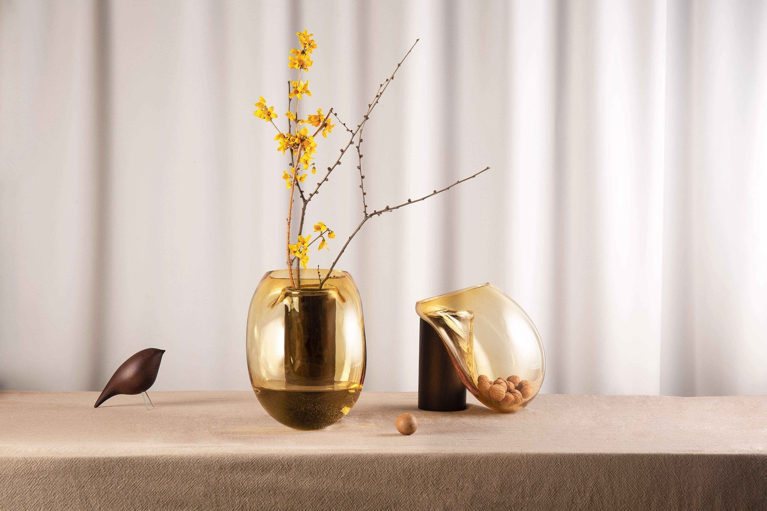 Noom Gutta Boon Vase - Modern Ceramic Home Decor for Living Room, Bedroom & Office