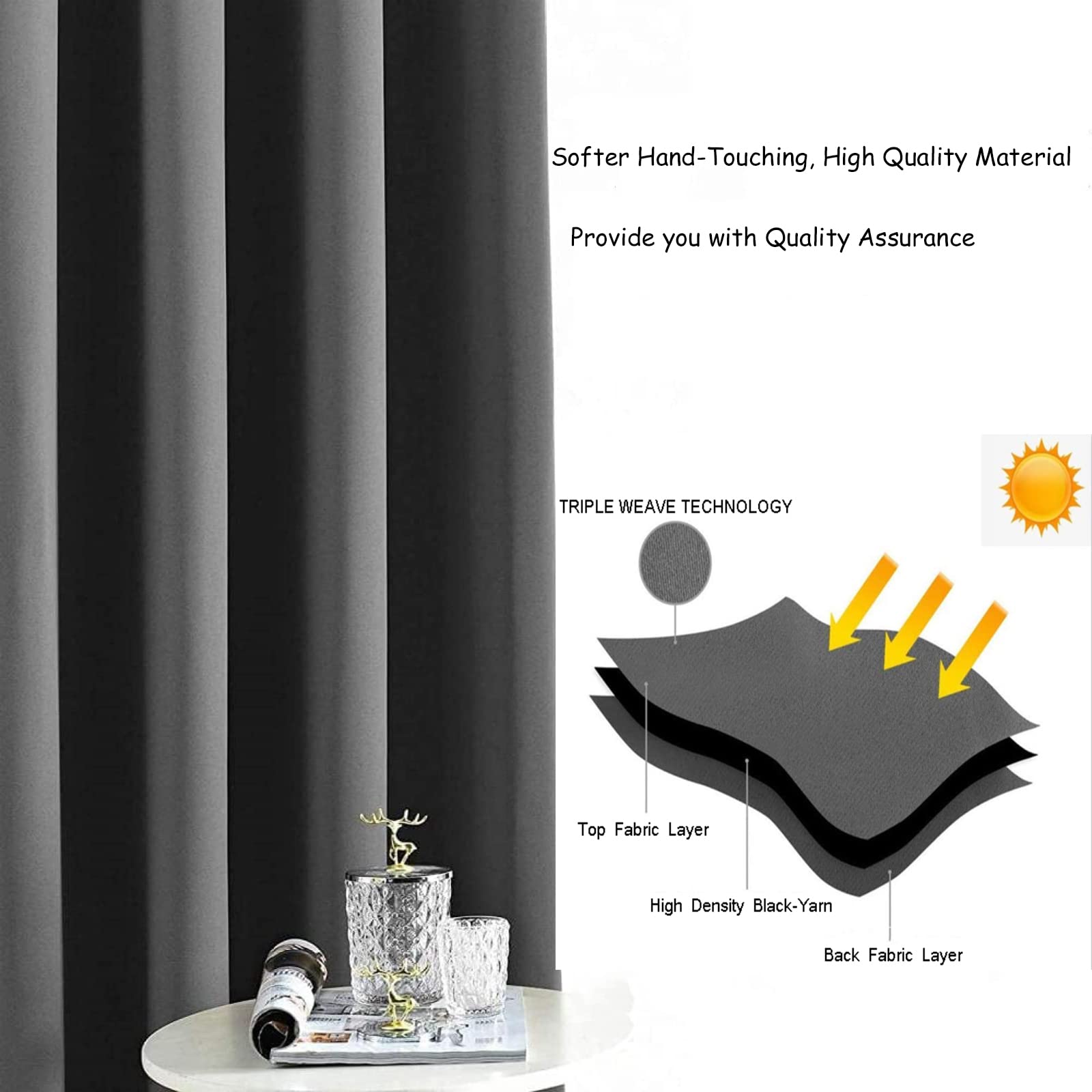 Blackout Soccer Ball Sport Curtains - Black & White Geometric 3D Printed Thermal Insulated Window Drapes (52x84 Inch, 2 Panels) for Bedroom & Living Room - Perfect for Game Rooms, Sports Themed Decor & Light Control