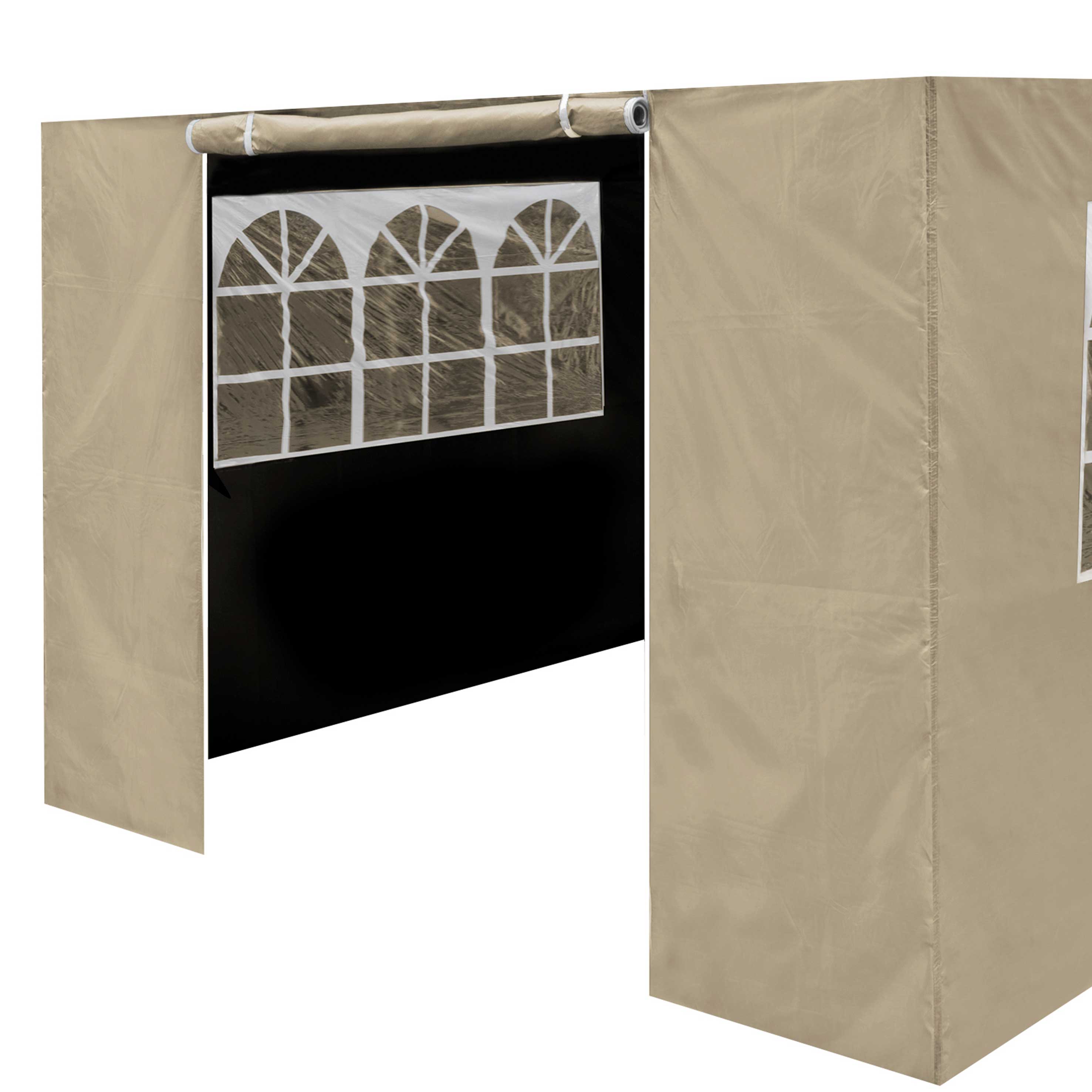 Premium Gazebo Side Walls, Doors & Windows for 3x6m Gazebos - Beige (DG154) | Waterproof & UV-Resistant for Outdoor Patio, Garden & Backyard Parties