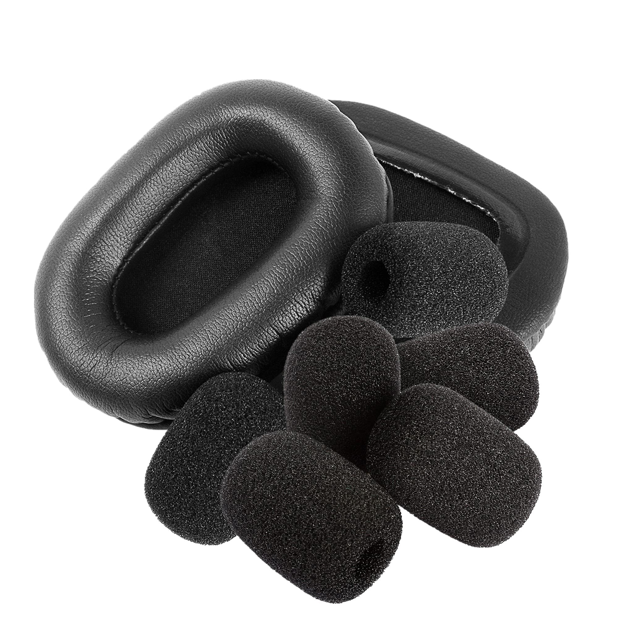 Premium Noise Canceling Ear Cushion Pads & Mic Cover Foam Set for BlueParrott B450-XT B550-XT Bluetooth Headset - Comfortable Replacement Accessories for Truck Drivers, Call Centers & Office Use