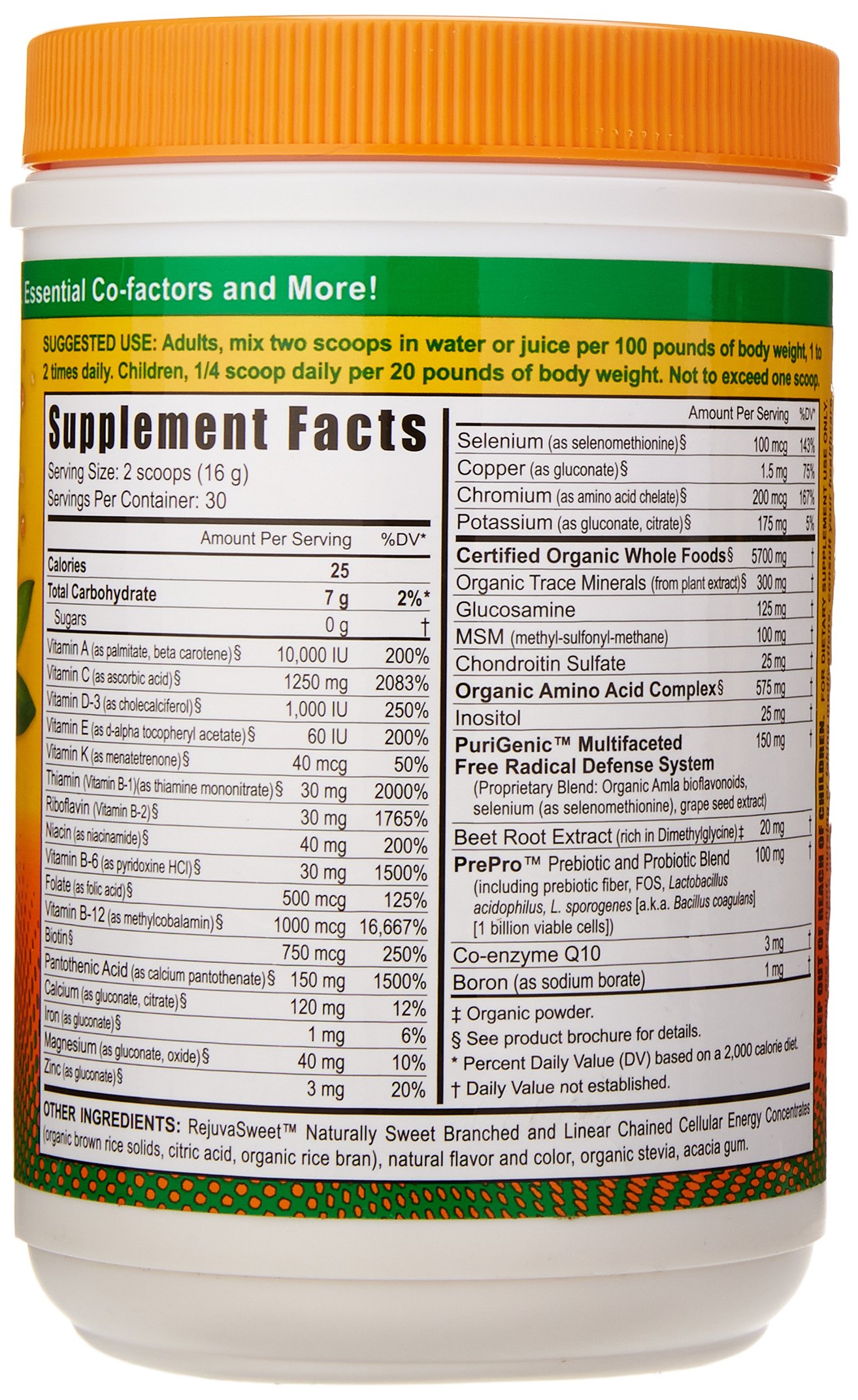 Youngevity Beyond Tangy Tangerine 2.0 Citrus Peach Fusion Multivitamin - Natural Whole Food Supplement with 8,000 ORAC Antioxidants (3 Canisters) | Immune Support & Energy Boost for Active Lifestyles