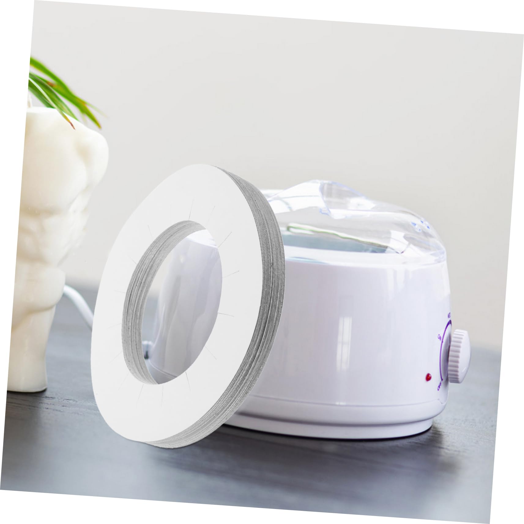 FRCOLOR Wax Warmer Kit for Hair Removal - 50pcs Waxing Strips & White Paper Pads for Professional Waxing at Home | Perfect for Eyebrows, Legs, Bikini Line & Body Hair Removal