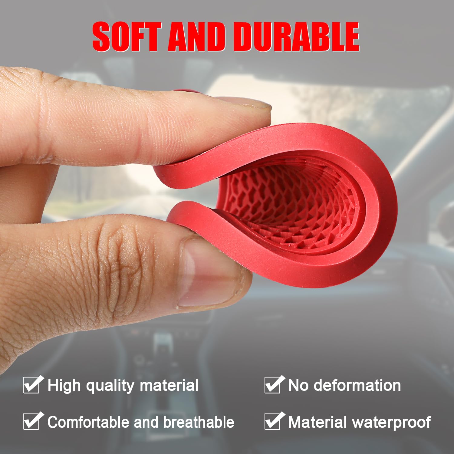 6 Pack PVC Car Cup Holder Coasters - Universal Non-Slip Drink Inserts for Vehicles - Durable Car Interior Accessories for Women & Men - Perfect for Coffee, Soda & Water Bottles in Cars, Trucks & SUVs