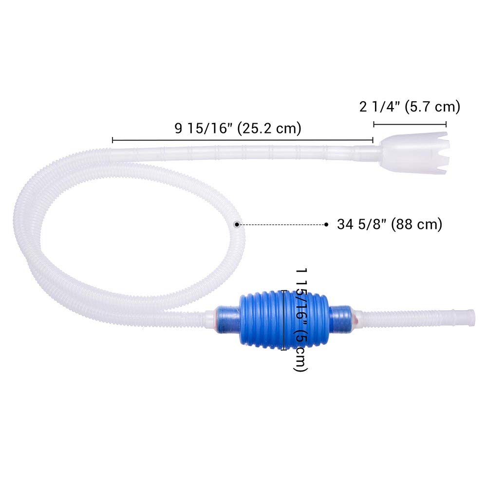 Yescom Aquarium Fish Tank Gravel Cleaner - Long Nozzle Siphon Vacuum Pump for Water Changing & Filter Maintenance - Perfect for Freshwater & Saltwater Tanks, Fish Bowl Cleaning, and Aquarium Substrate Maintenance