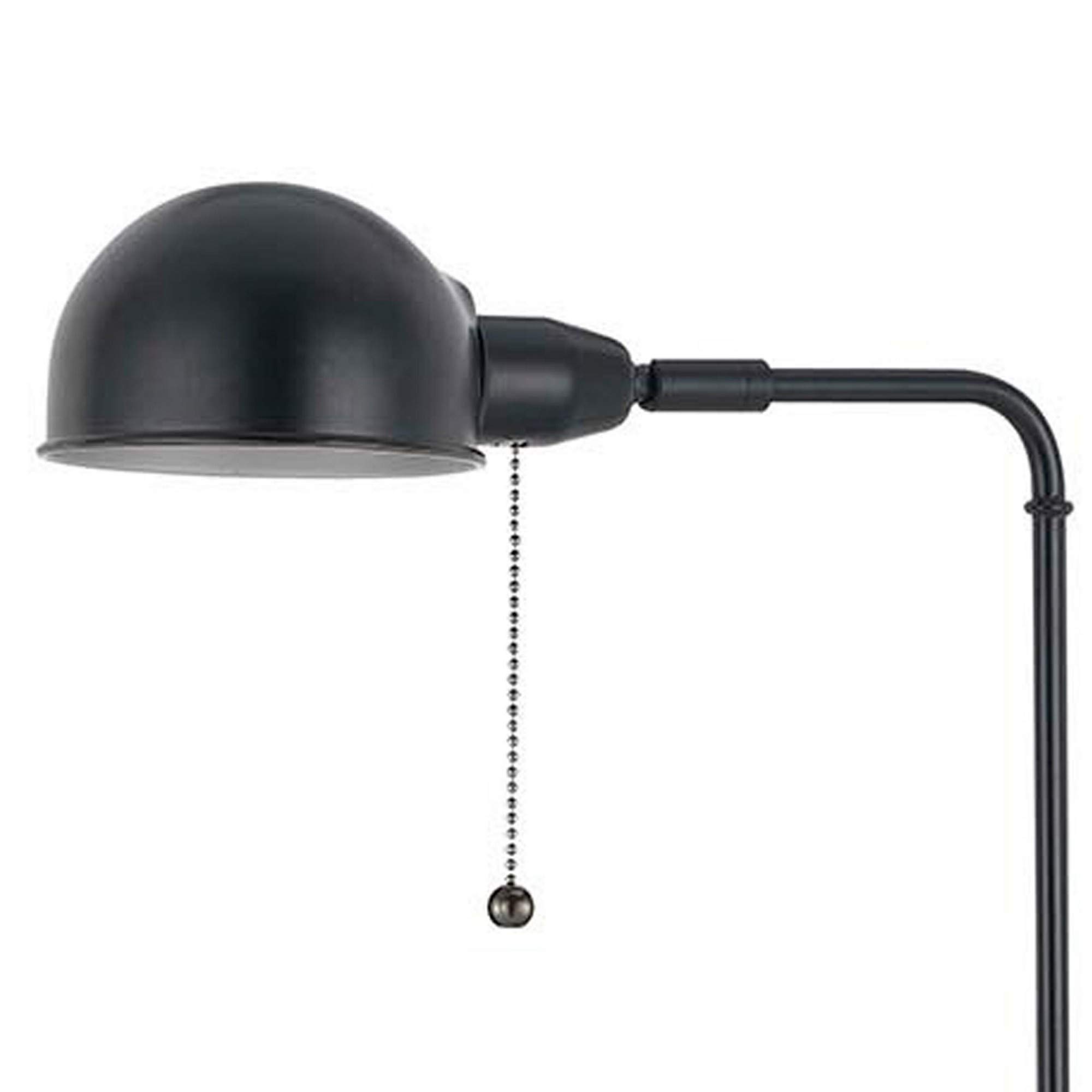 Adjustable Height Metal Pharmacy Lamp with Pull Chain Switch - Black - Perfect for Reading, Crafting & Home Office Lighting