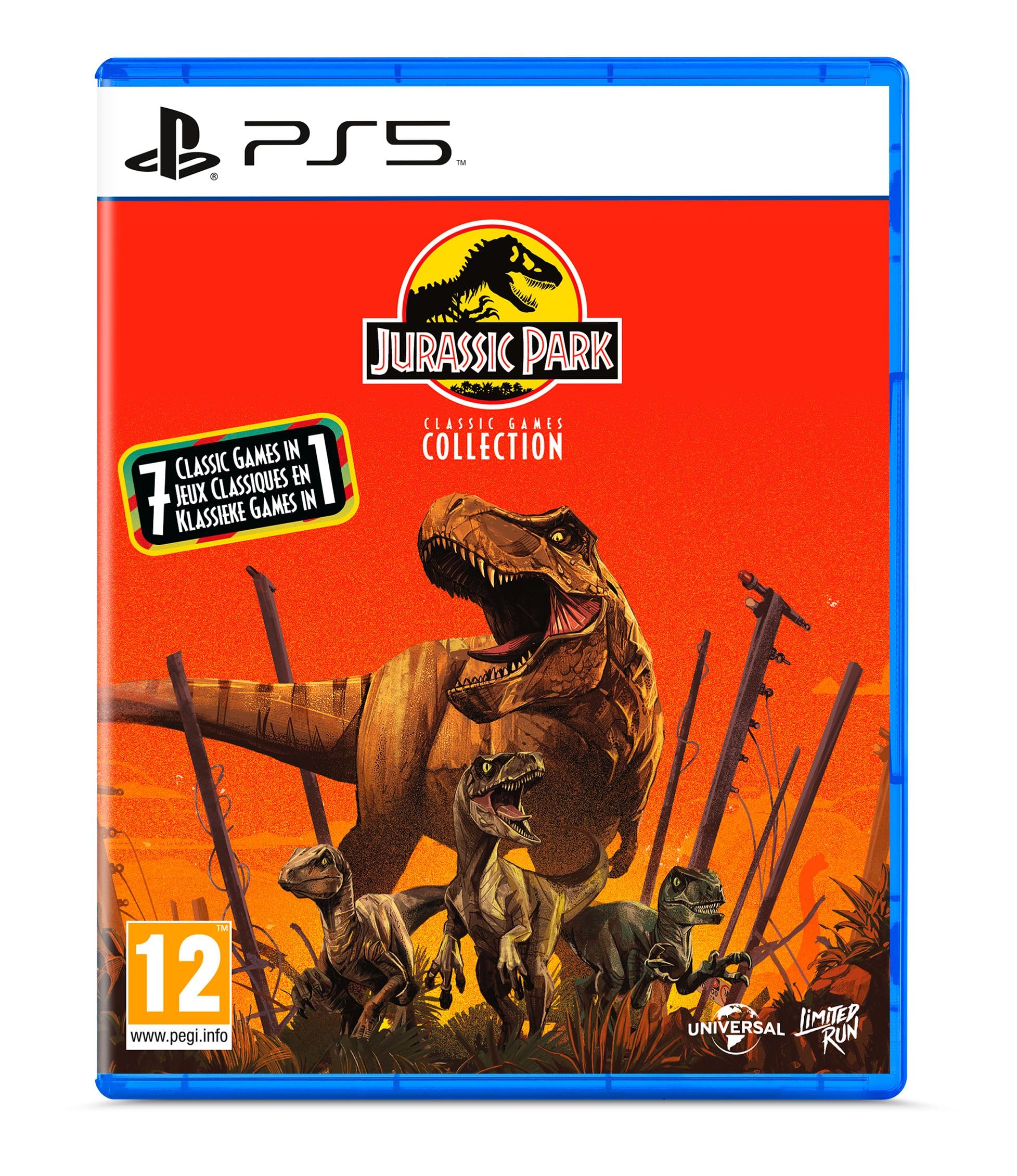 Jurassic Park Classic Games Collection for PS5 - Nostalgic Retro Gaming Experience | Perfect for Fans & Collectors | Play at Home or Gaming Parties