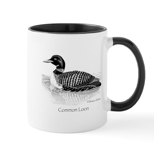 White/Black Inside - Common Loon Mugs
