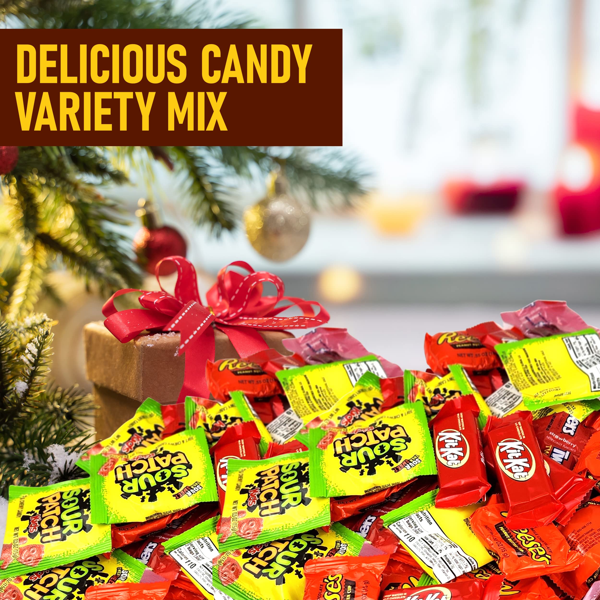 5 lb Bulk Candy Variety Pack - Individually Wrapped Assortment with Twizzlers, Sour Patch & KitKat - Perfect for Halloween, Party Favors & Office Snacks