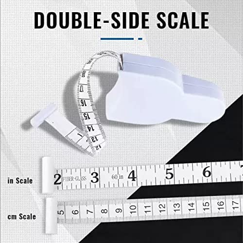 NIYANETAIL Body Measuring Tape - Accurate Soft Sewing Tailor Tape Measure for Weight Loss, Fitness & Cloth Sewing - Portable White Measuring Tool for Home, Gym & DIY Projects