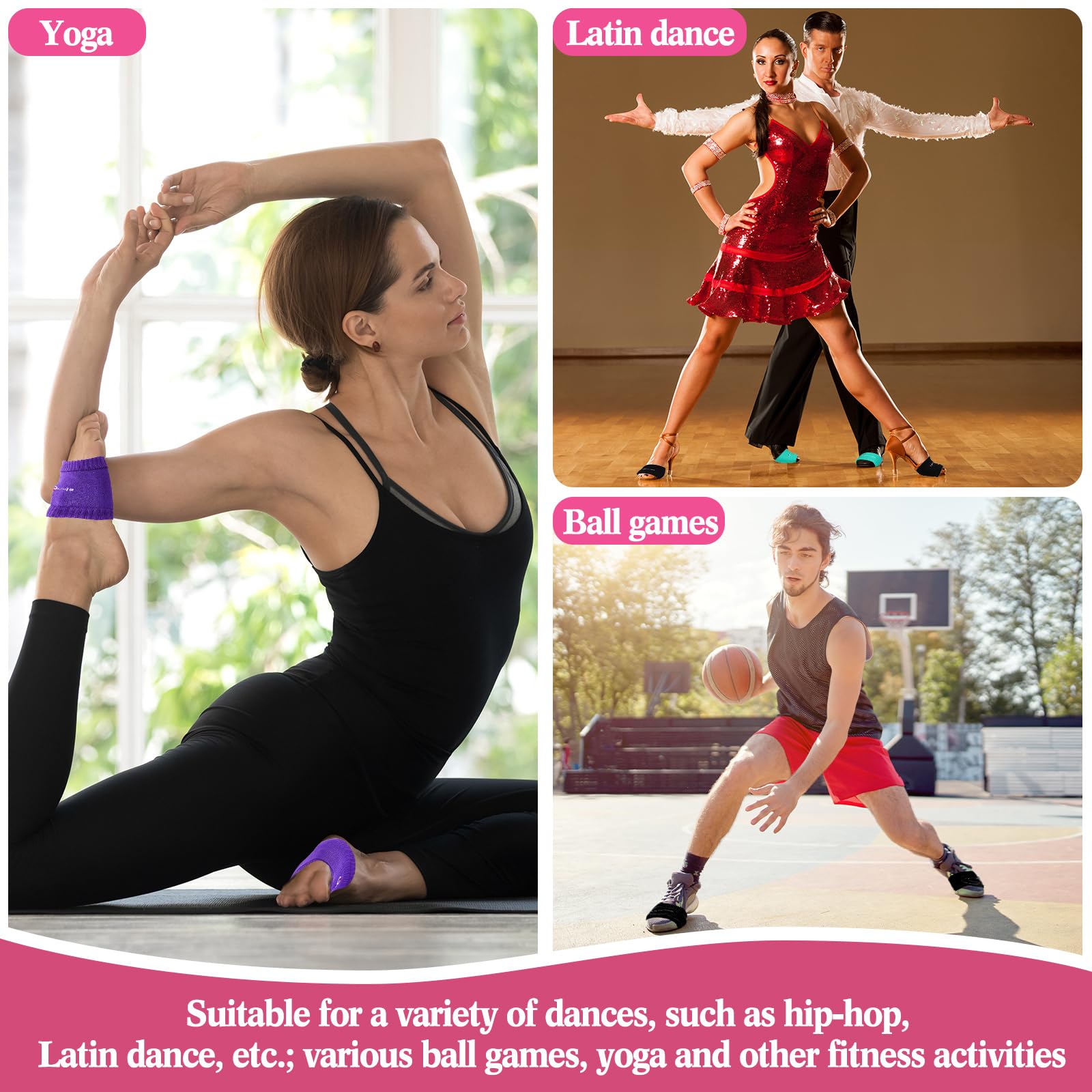 Geyoga Non-Slip Shoe Socks for Smooth Floors - Knee Protection Socks for Wooden Floors | Perfect for Yoga, Pilates, Home Workouts & Indoor Activities
