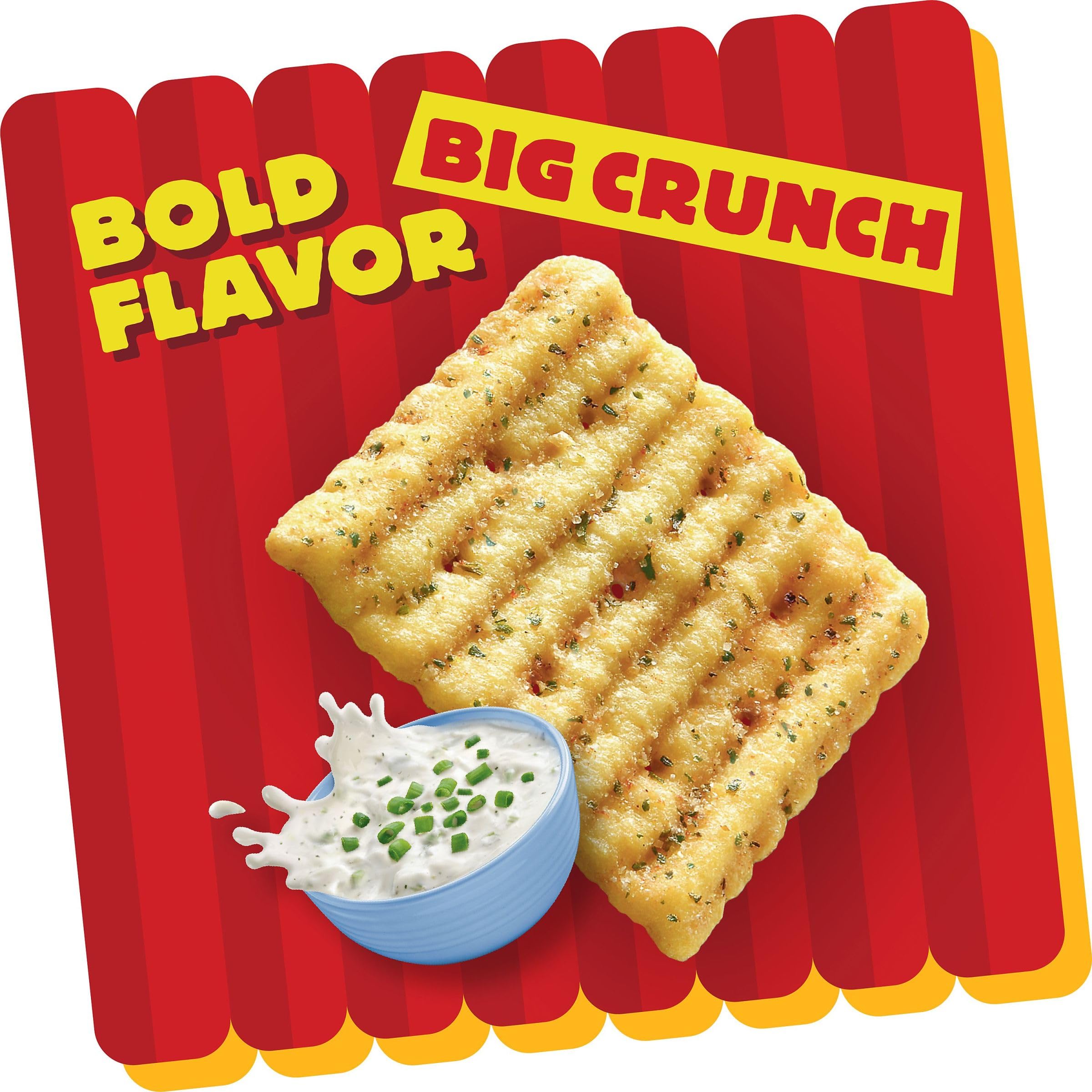 Cheez-It Grooves Cheese Crackers - Crunchy Zesty Cheddar Ranch Flavored Snacks - 9oz Box (Pack of 1) - Perfect for Lunch Boxes, Office Snacks & Party Platters