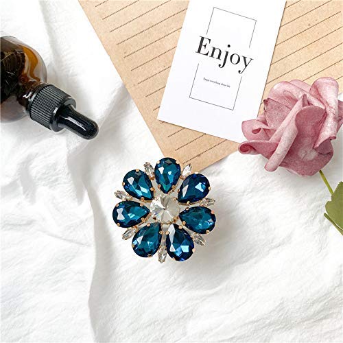 360° Rotating Adjustable Phone Ring Holder - Crystal Blue Phone Grip Stand for Smartphones & Tablets | Perfect for Hands-Free Viewing, Gaming & Selfies