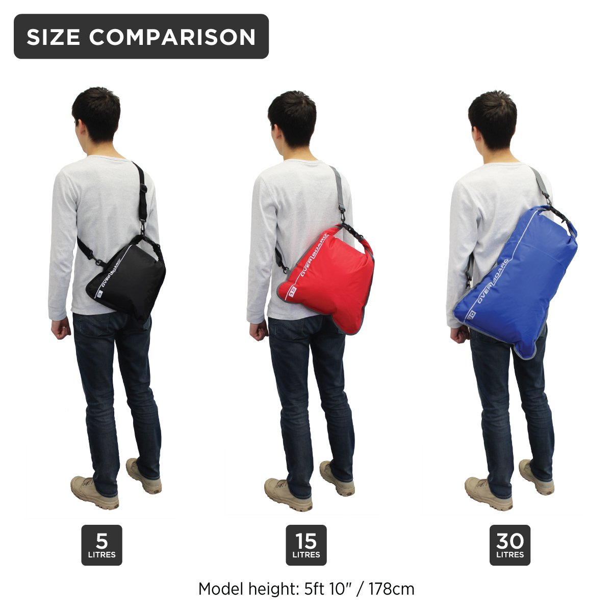 OverBoard Waterproof Dry Bag - Lightweight & Durable for Kayaking, Boating, Camping & Beach Activities