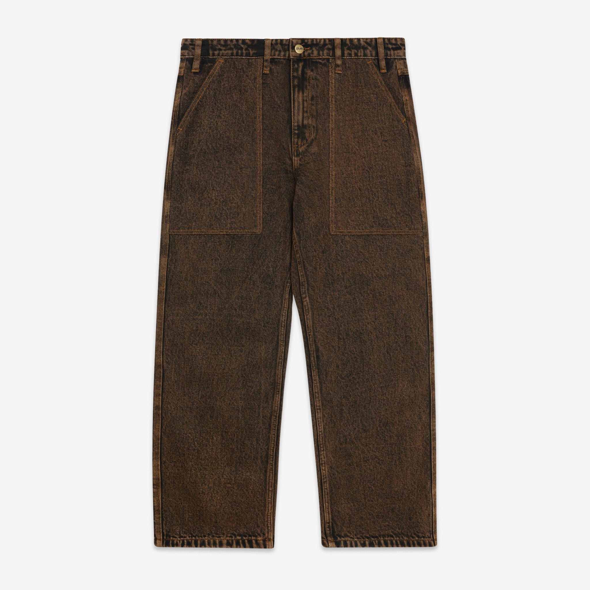 Vintage Acid Wash Brown Breakdown Denim Jeans for Men & Women - Distressed Skinny Jeans for Casual Wear, Street Style & Everyday Outfits