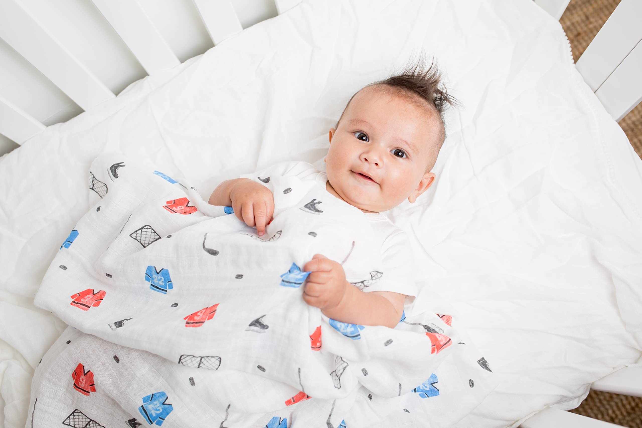 Lulujo Baby Swaddle Blanket - Ultra Soft 100% Cotton Muslin Swaddle & Receiving Blanket for Newborns, Girls & Boys | 47