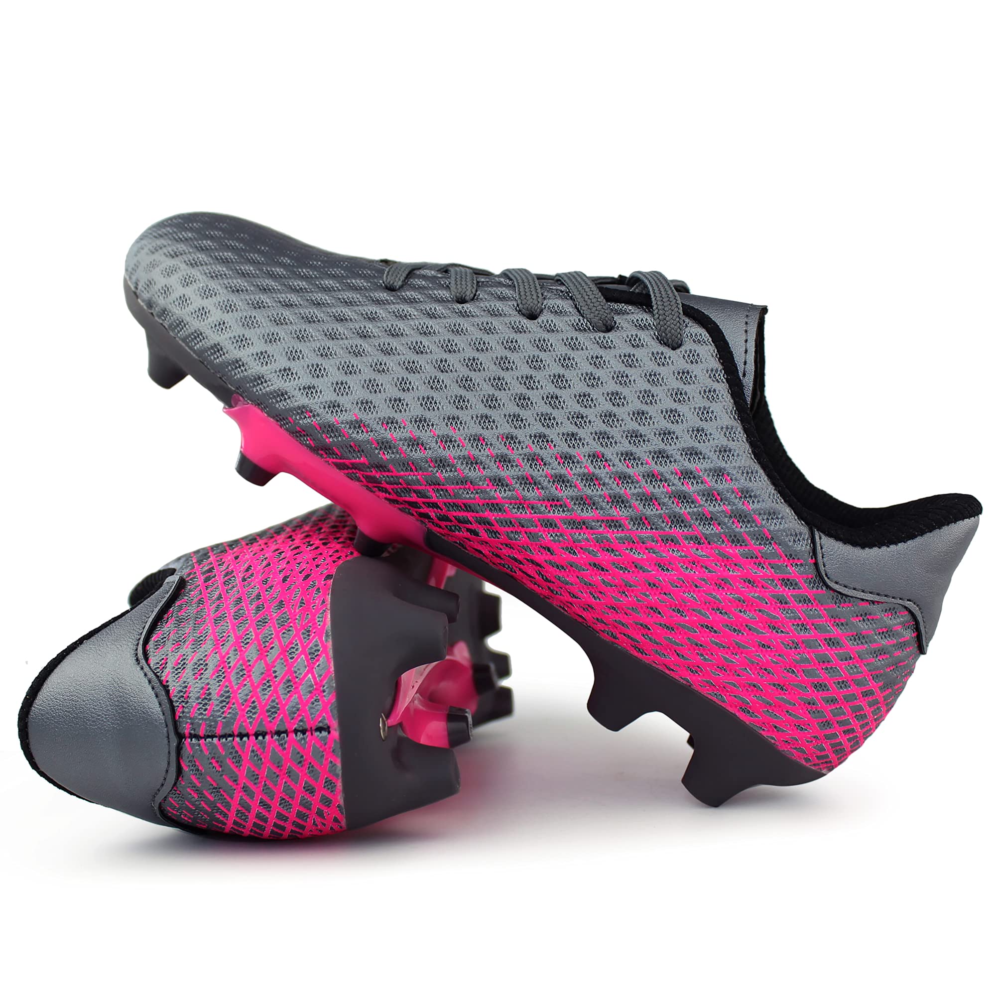 Hawkwell Kids Firm Ground Soccer Cleats - Comfortable Athletic Shoes for Toddler, Little Kid & Big Kid - Perfect for Outdoor Games, Training & Youth Soccer Matches