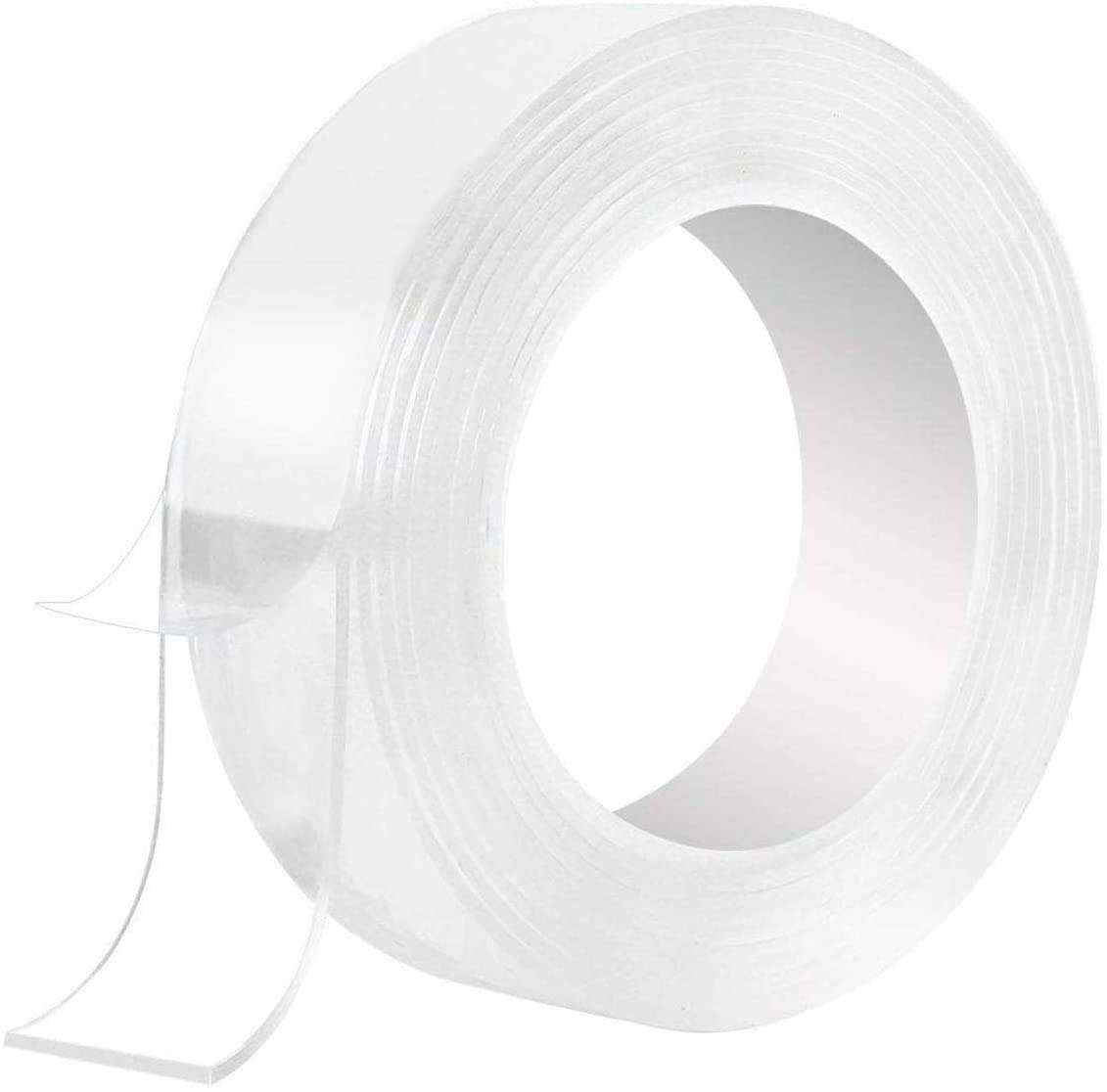 Heavy Duty Double Sided Tape - 9.85FT/3M Multipurpose Mounting Tape, Washable & Removable Strong Nano Adhesive for Walls, Carpets, Home & Office Use - Perfect for Hanging Posters, Photos & Home Decor