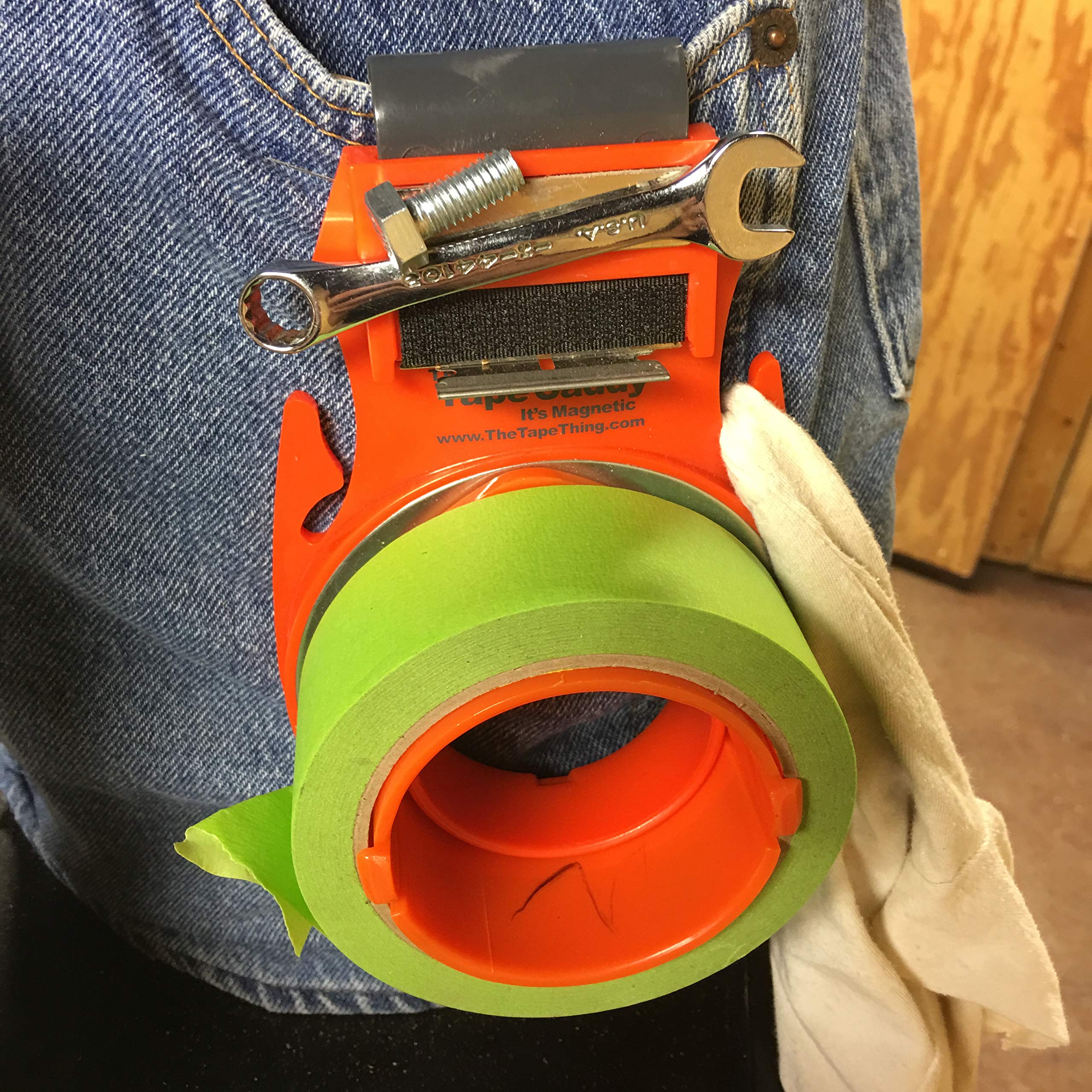 Magnetic Tape Holder for Fine Line, Duct & Frog Tape - 1.5 Inch (38mm) Collision Edge Tape Caddy & Combo Kit | Perfect for Painting, DIY Projects & Home Improvement