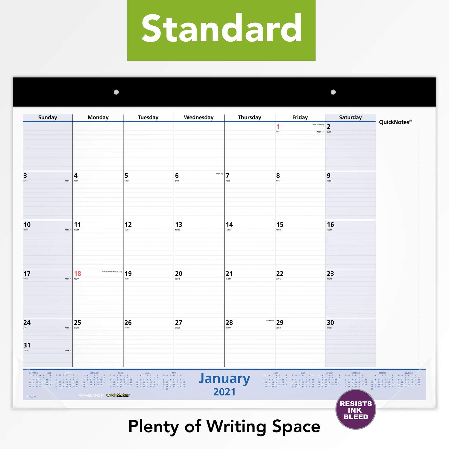 AT-A-GLANCE 2021 Monthly Desk Calendar - 22