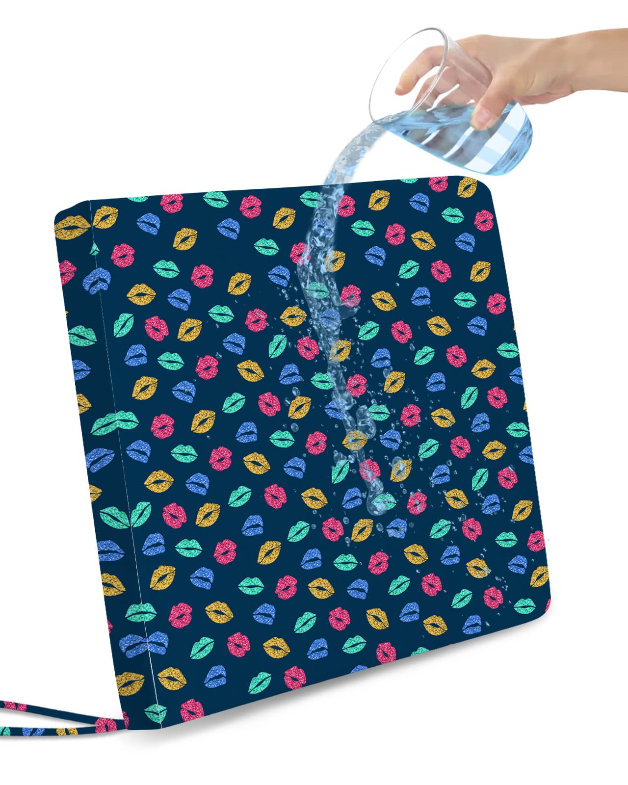Waterproof Lip Print Seat Covers - Set of 4 for Dining & Office