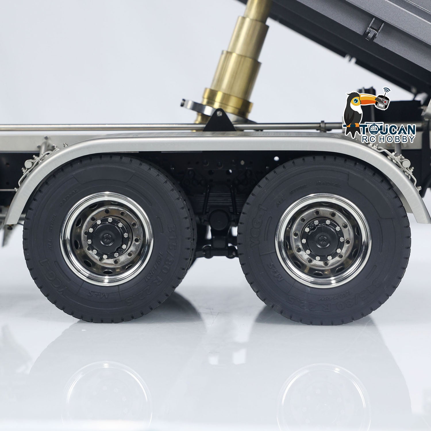 1/14 Scale 6x6 TOUCAN Hydraulic RC Dump Truck - Metal Construction, Radio Controlled Tipper Car with Differential Lock, LED Lights & Realistic Sound - Compatible with FlySky I6S Remote - Perfect for Construction Site Play, Off-Road Adventure & RC Hobby Enthusiasts