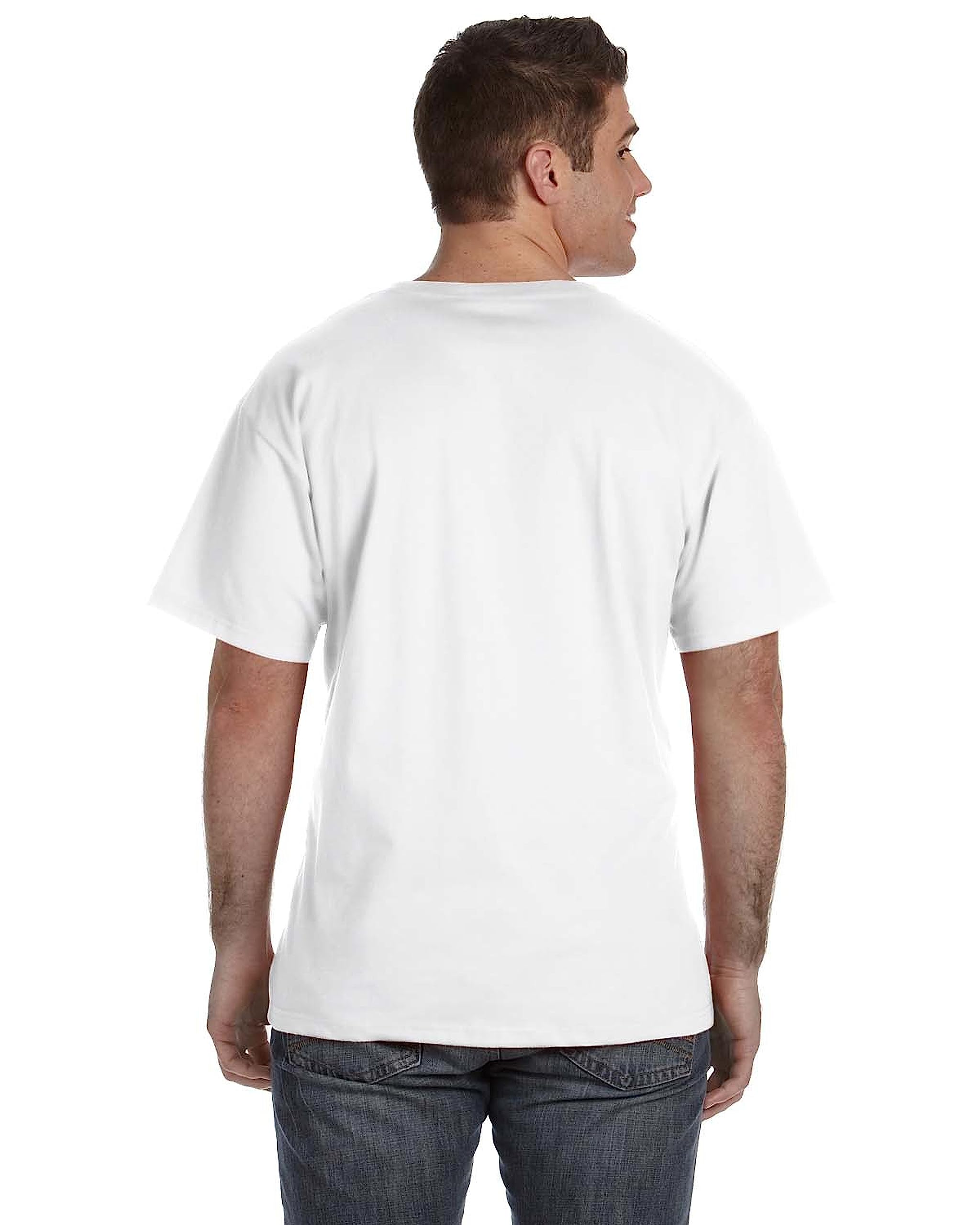 Fruit of the Loom Men's ComfortSoft V-Neck T-Shirts 5-Pack - Breathable Cotton Crew Neck Tees for Casual Wear, Gym & Everyday Use