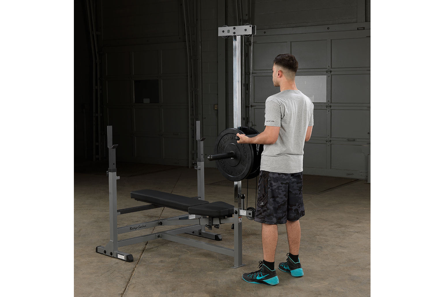 Body Solid PowerCenter Combo Bench (GDIB46L) - Adjustable Weight Bench for Home Gym Strength Training - Perfect for Squats, Bench Press & Full-Body Workouts