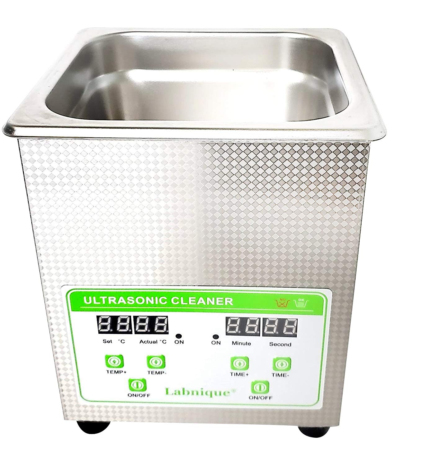 Labnique Professional 2.0L Digital Ultrasonic Cleaner with Heating Function - 110V Jewelry, Eyeglasses, Dentures & Small Parts Cleaner for Home & Commercial Use