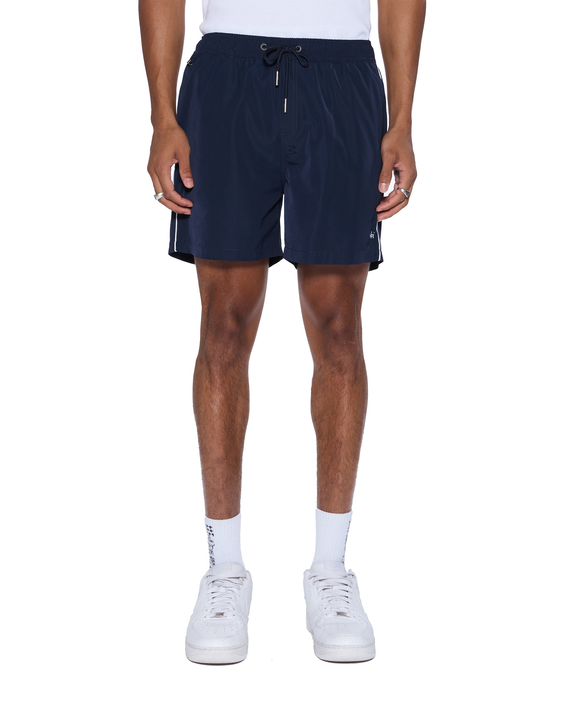 1999 Poolside Boardshorts for Men - Quick-Dry Swim Trunks with Comfortable Fit - Navy Blue - Perfect for Beach, Pool, and Summer Vacations