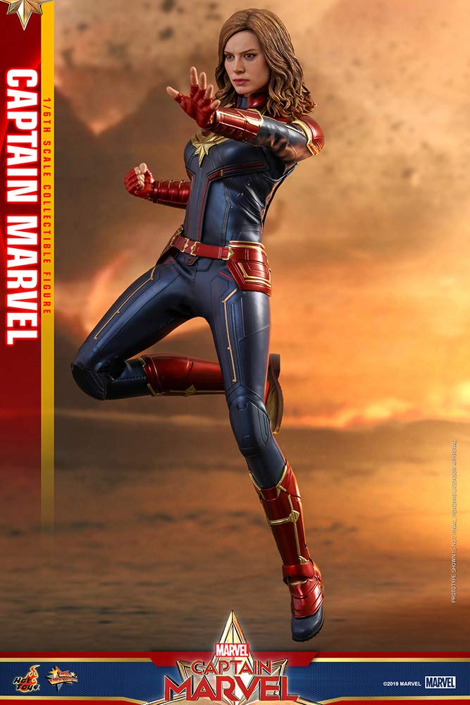 Hot Toys 1:6 Scale Captain Marvel Collectible Action Figure - Perfect for Marvel Fans, Cosplay & Display Collections