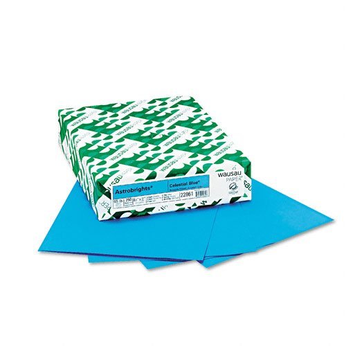 Astrobrights Colored Card Stock Paper - 65lb, Celestial Blue, Letter Size, 250 Sheets per Pack (2 Packs, Total 500 Sheets) - Perfect for Scrapbooking, DIY Crafts, Office Projects & School Assignments