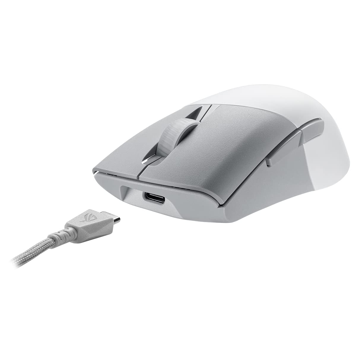 ASUS ROG Keris Wireless AimPoint White RGB Gaming Mouse - 36,000 DPI Optical Sensor, ROG Micro Switches, 2.4GHz RF & Bluetooth, 5 Programmable Buttons - Perfect for FPS, MOBA & Esports Gaming