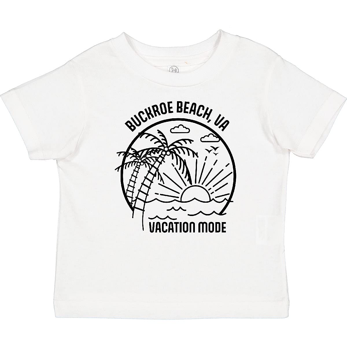 Inktastic Summer Vacation Mode Buckroe Beach Virginia Baby T-Shirt - Cute Beach Outfit for Toddlers & Infants - Perfect for Family Vacations, Beach Trips & Summer Photoshoots