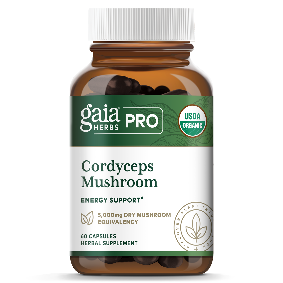Organic Gaia Cordyceps Mushroom Supplement - 60 Capsules - Immune & Energy Support - Vegan & Non-GMO - Perfect for Athletes & Wellness Enthusiasts