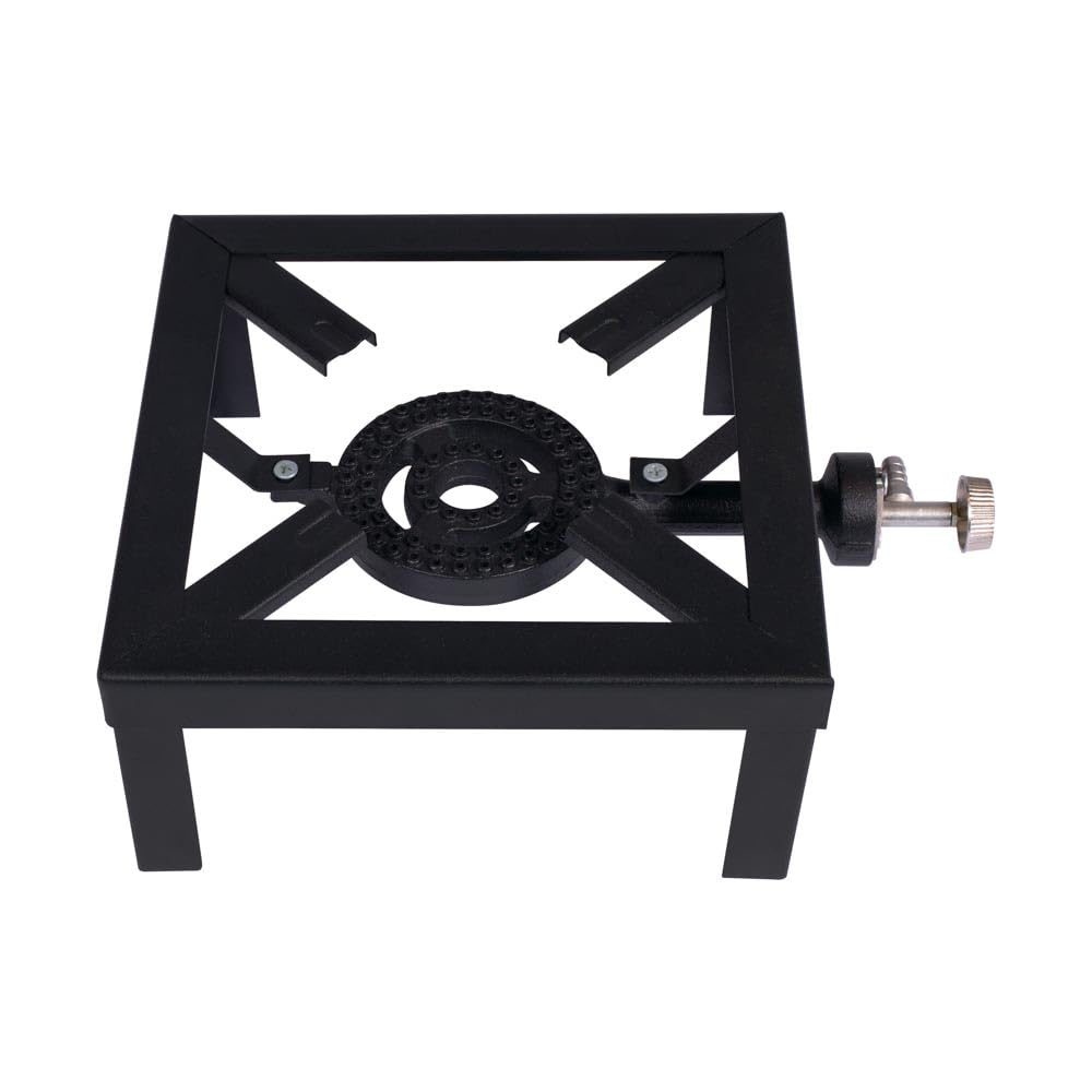 Portable 1-Burner Industrial Gas Stove - Lightweight Steel Construction for Camping, Outdoor Cooking & Emergency Use