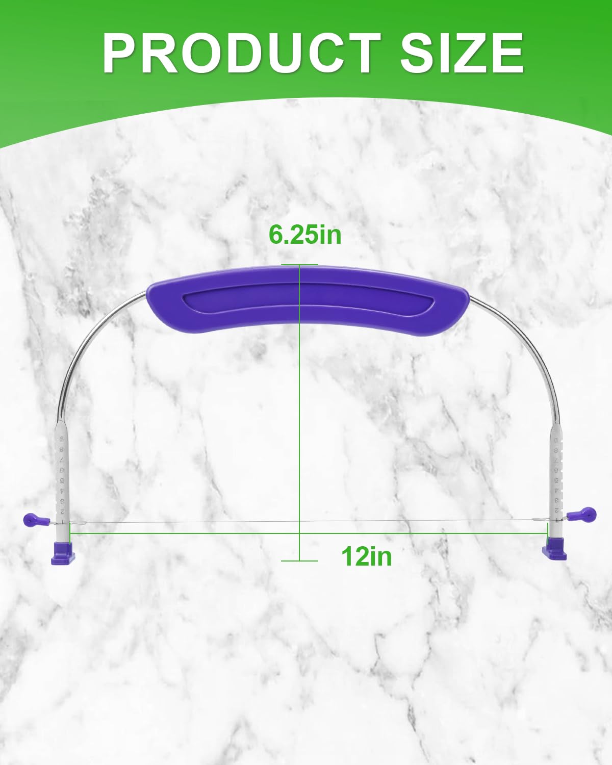 Adjustable Cake Leveler & Slicer - Professional 10 Inch Layer Cake Wire Cutter for Perfect Even Slices - Ideal for Wedding & Birthday Cakes - Essential Baking Tool for Home Bakers and Professional Chefs