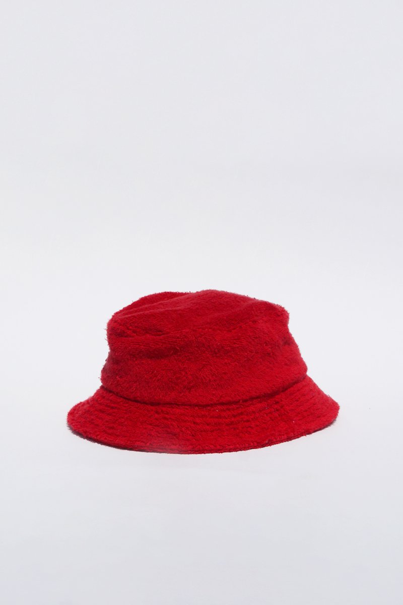 Lite Year Terry Bucket Hat - Soft Cotton Unisex Sun Hat for Men & Women - Red - Perfect for Beach, Outdoor, Travel & Summer Fashion