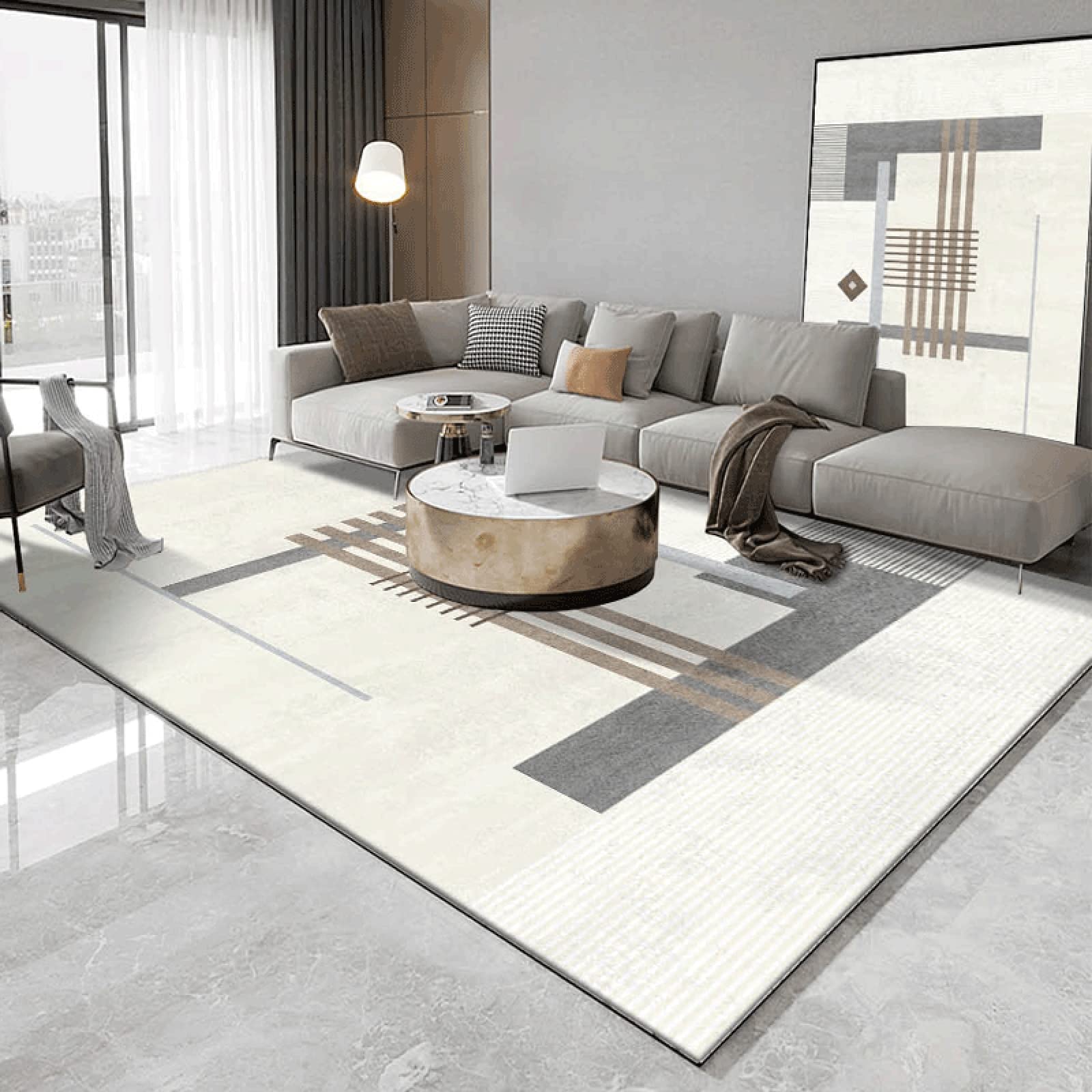 YDHNB Soft Fluffy Shaggy Area Rug - Ultra Non-Slip Modern Home Decor Carpet for Living Room, Bedroom & Kids Room | Cozy & Stylish Floor Covering for Family Spaces