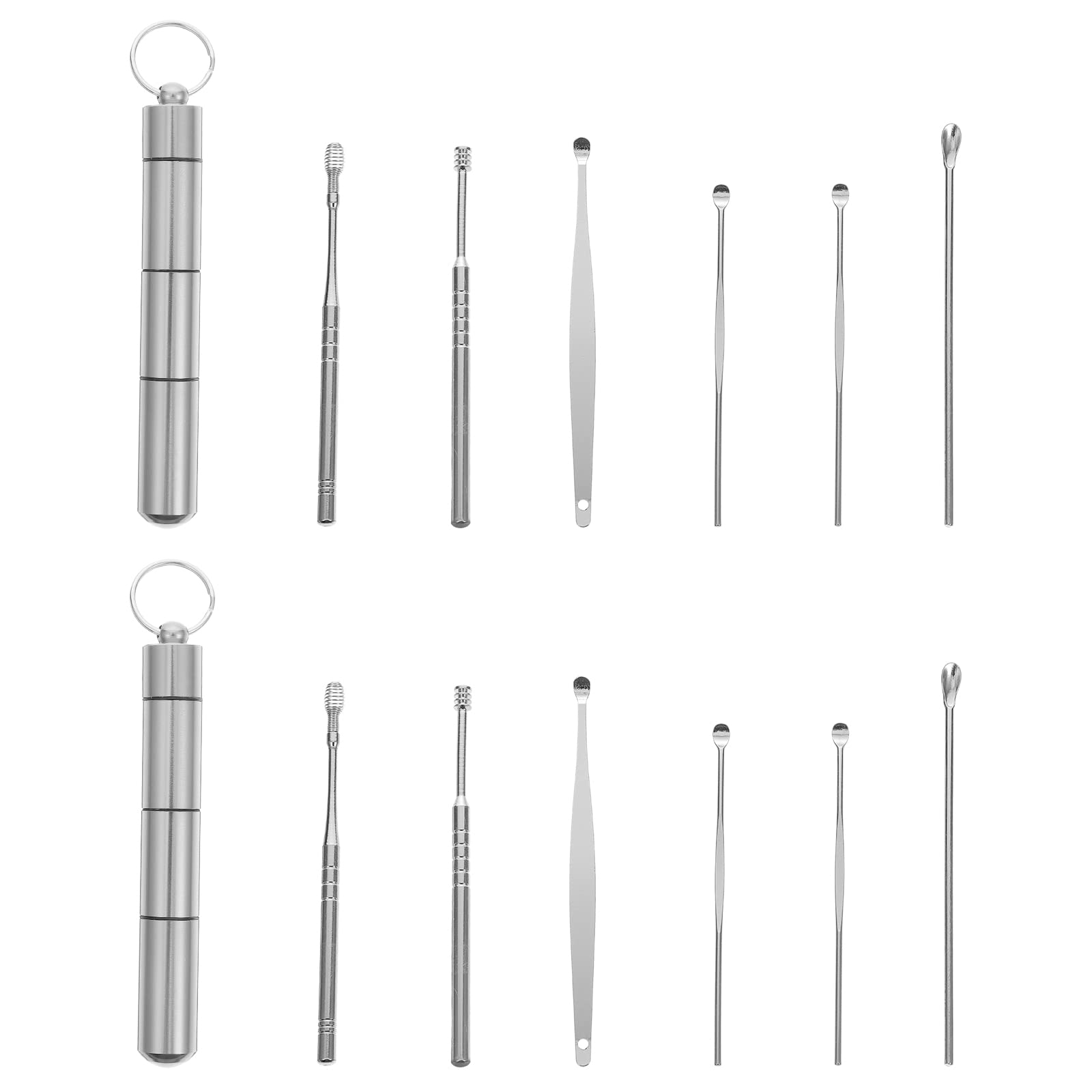 2-Pack Ear Wax Removal Spoon Set - Portable Ear Cleaning Tool for Home & Travel