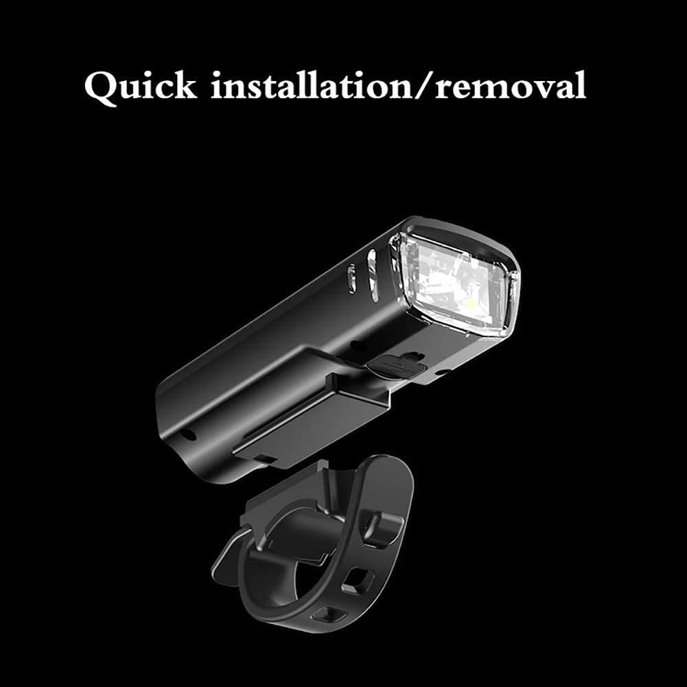 Super Bright USB Rechargeable Bike Lights - IPX4 Waterproof LED Bicycle Headlight & Taillight Set for Night Riding - Perfect for Road, Mountain Cycling - Men, Women & Kids - Ideal for Commuting, Trail Adventures & Safety Visibility (Black)