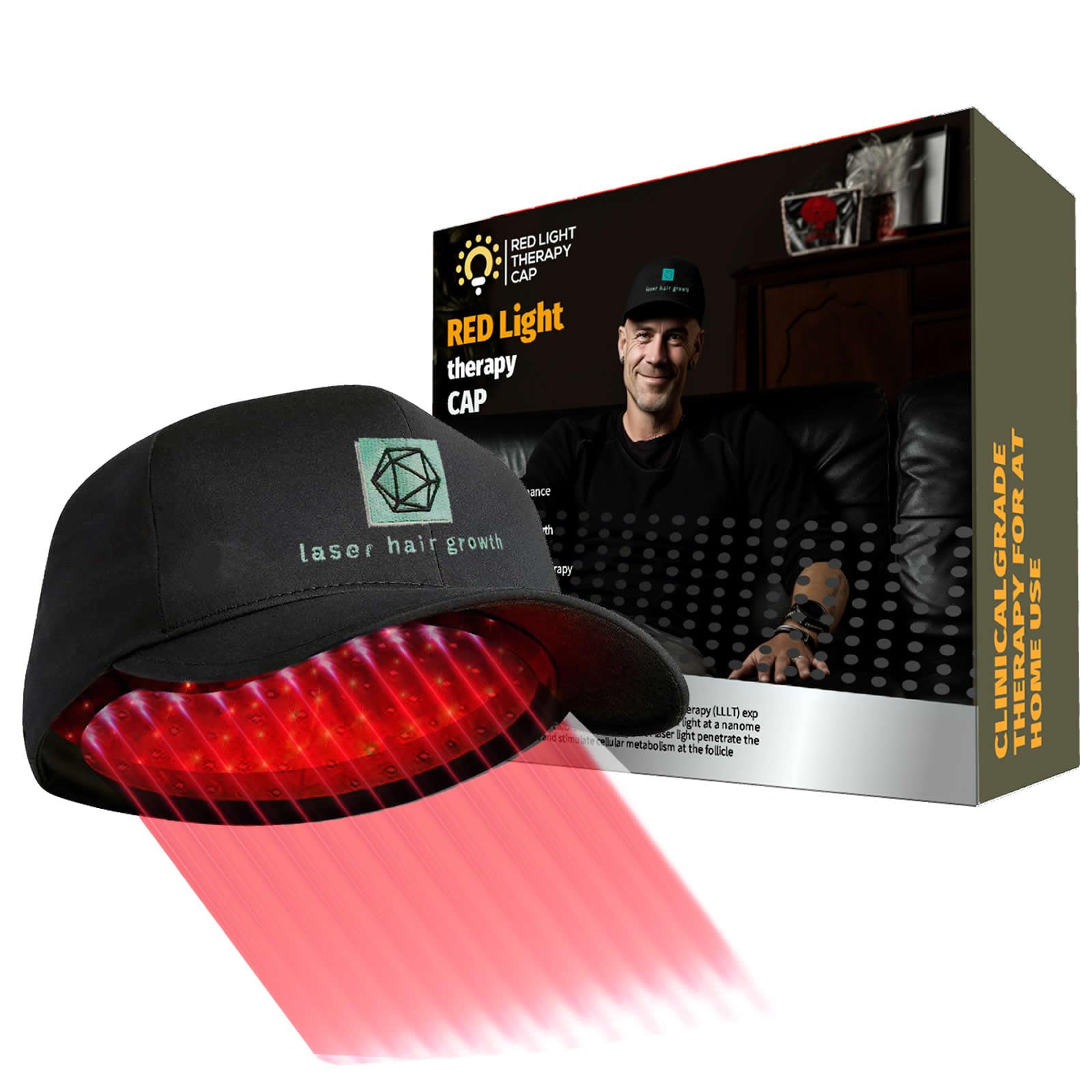 Laser Therapy Cap for Hair Regrowth - FDA Cleared Hair Growth System for Men & Women - Red Light Therapy Device for Thinning Hair & Baldness - Use at Home for Daily Hair Care Routine