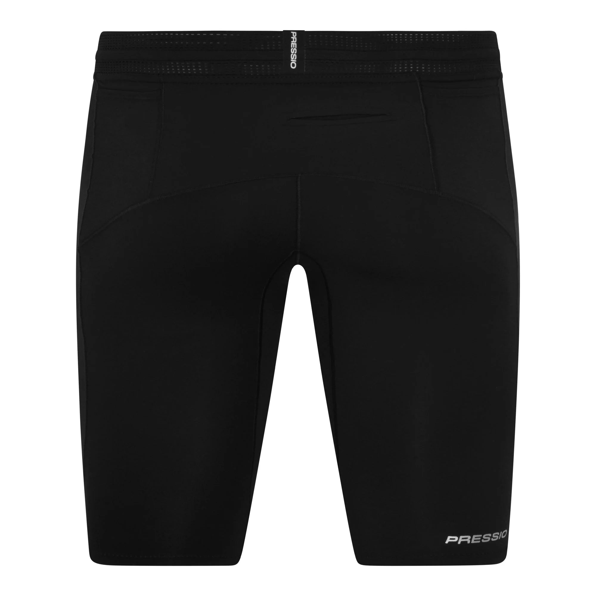 Pressio Men's EQ Run Half Tight - Black | Running Compression Shorts for Men | Perfect for Marathon, Gym & Workout Training