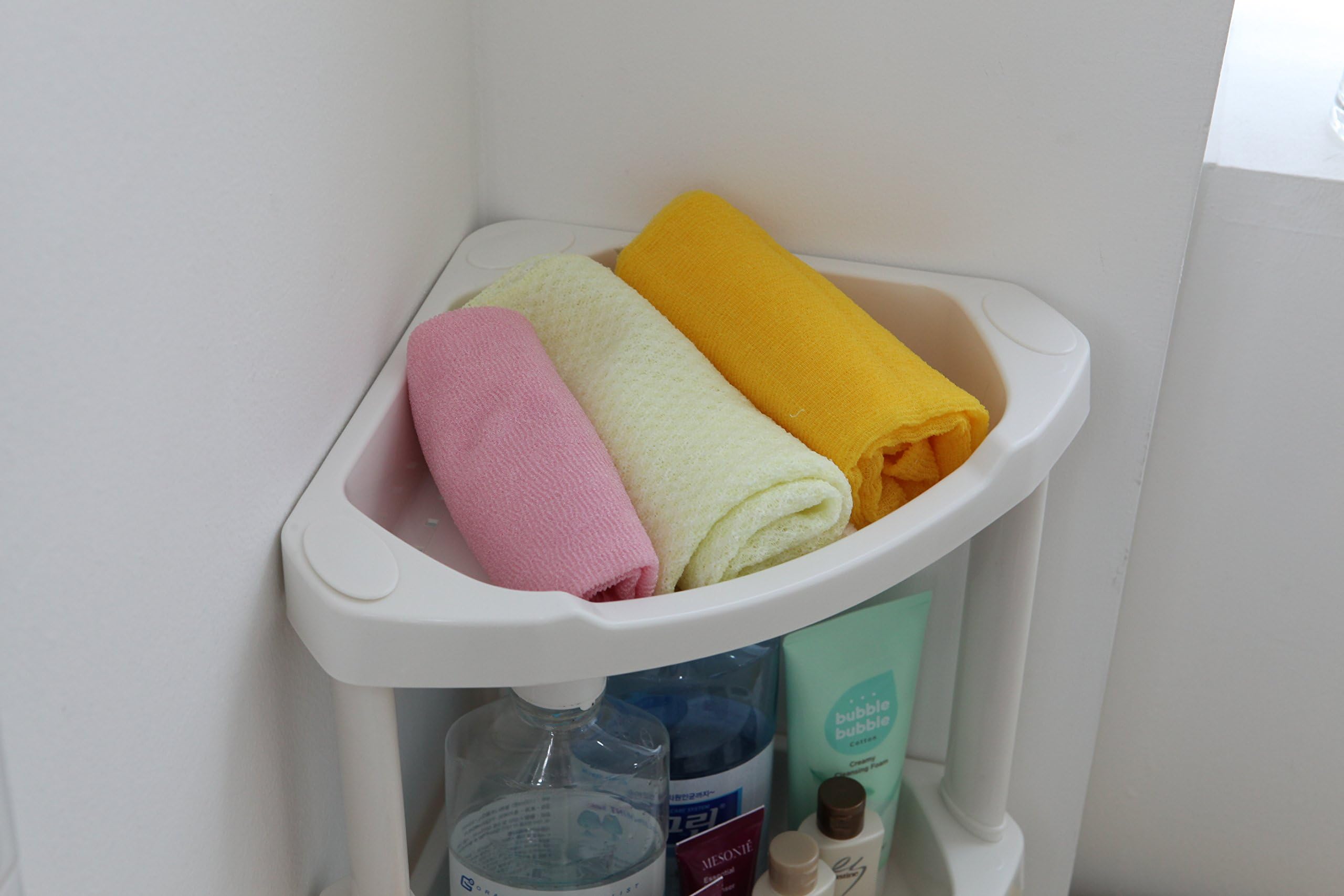 4-Tier Adjustable Corner Shower Caddy - Rustproof Bathroom Organizer with Suction Cups for Shampoo, Conditioner & Toiletries - Perfect for Small Showers, Apartments & Dorm Rooms