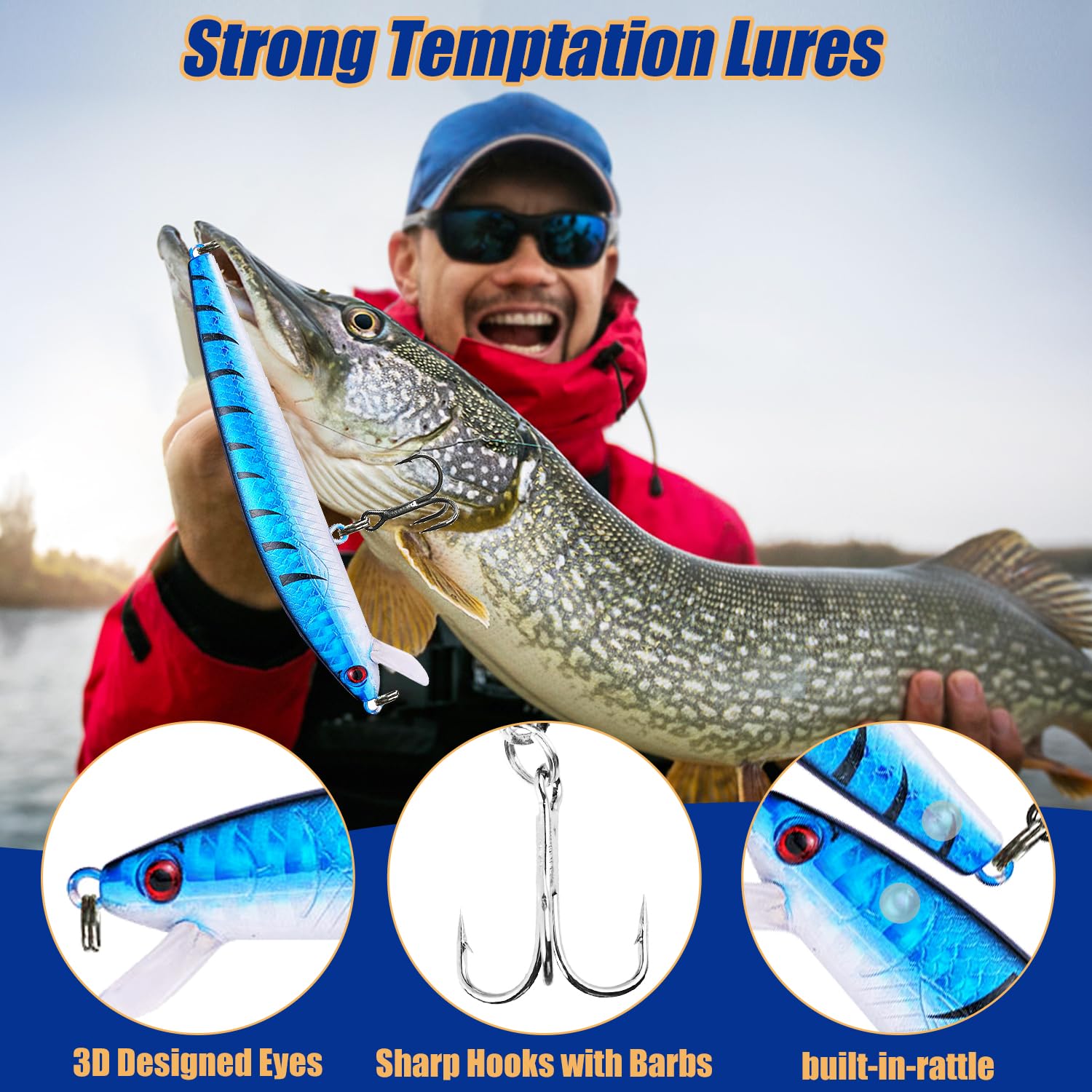 2023 Kederwa Fishing Advent Calendar for Men & Teens - 24-Day Countdown with Spoons, Minnows, Poppers, Crankbaits & VIB Lures | Perfect Christmas Gift for Dad, Grandpa, Brother & Boyfriend | Great for Holiday Countdowns, Fishing Enthusiasts & Outdoor Adventures